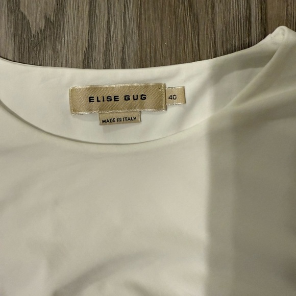 Elise Gug Elegant White Sleeveless Dress Size 40/L - Picture 2 of 10